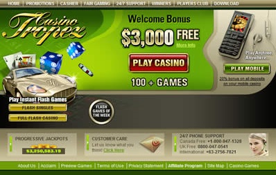 what games can you find at the tropez online casino